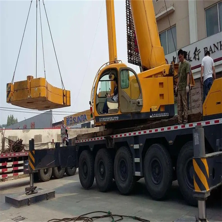 蠡县当地吊车出租|机器吊装|75吨|工厂搬迁服务